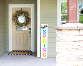 Hello spring welcome sign svg  - welcome wood sign - double sided welcome sign